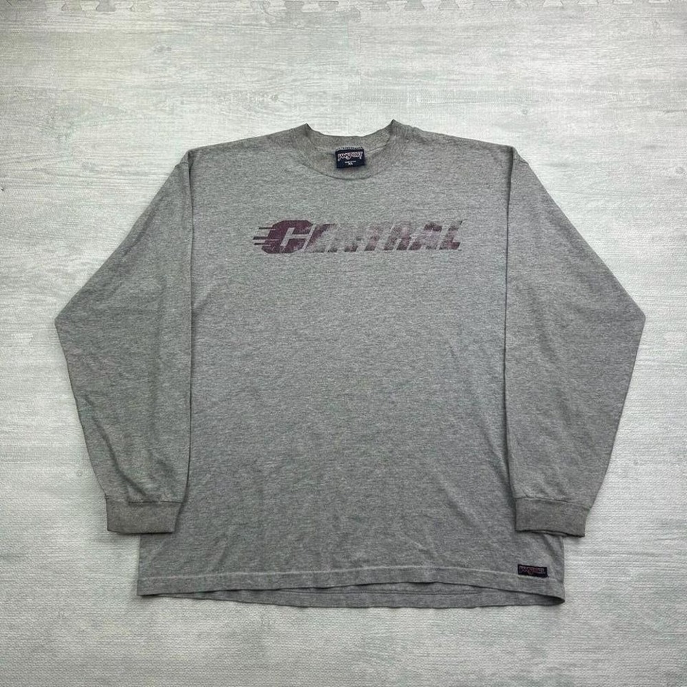 Vintage Y2K Central Michigan Chippewas Shirt Adult XL Gray Long Sleeve JanSport